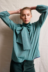 Cala Blouse. Japanese Green Pencil