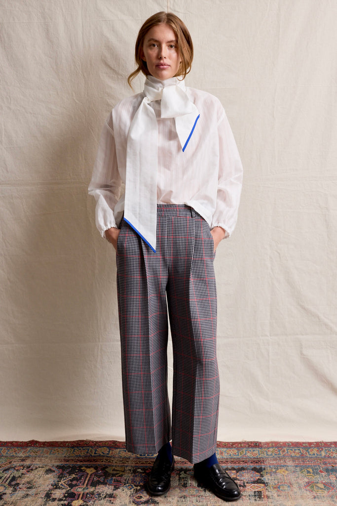 Cala Blouse. White. Silver Line