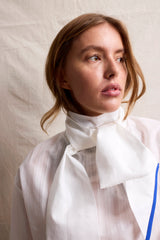 Cala Blouse. White. Silver Line