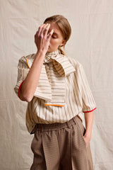 Cala Blouse. Short Sleeve. Cigarette Box