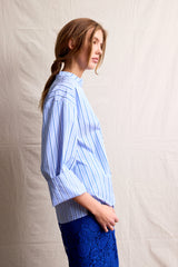 Travel Shirt. Blue Line