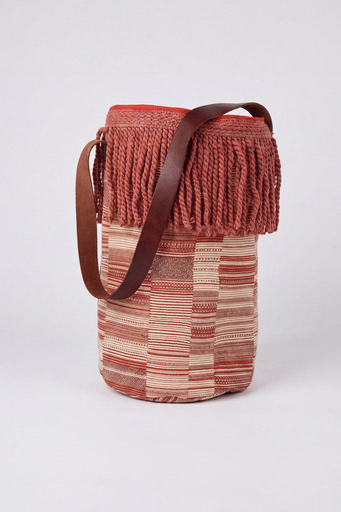Bucket Bag. Red Gerania