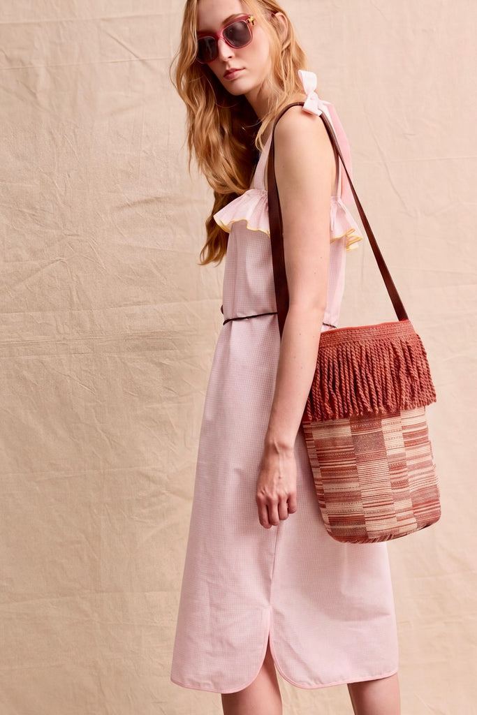 Bucket Bag. Red Gerania