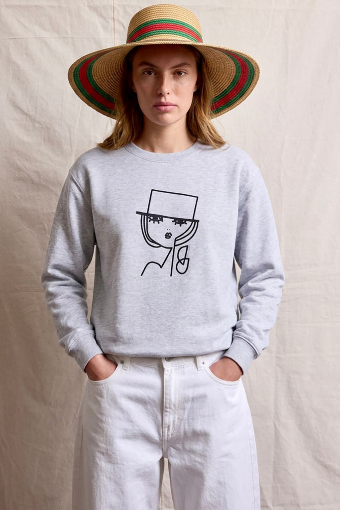 Sweatshirt "the hat" (gray) by IRMASWORLD, view 4 of 4