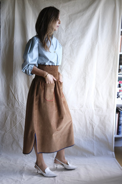 Café au lait Corduroy skirt