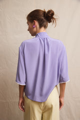 Cala Blouse. Silk. Lilac