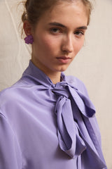 Cala Blouse. Silk. Lilac
