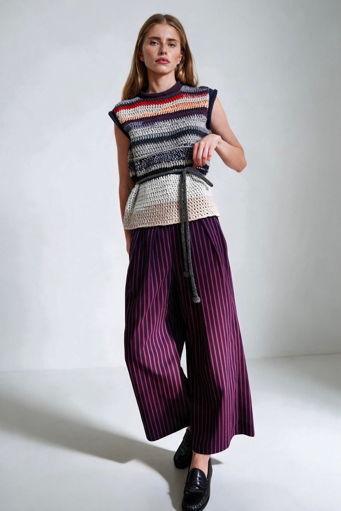 Caspia Pants Striped by Jasmin Khezri Collection, cotton
