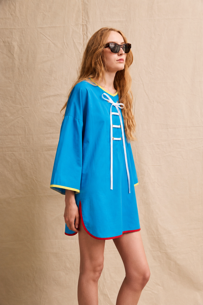 Turquoise tunic. Azur Blue