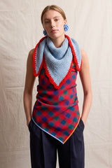 Crocheted Wool Triangle Summer Scarf