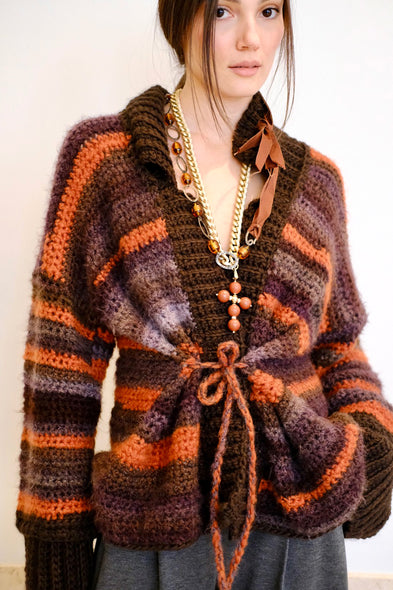 80s necklace with Golden Cross (Christian Lacroix)