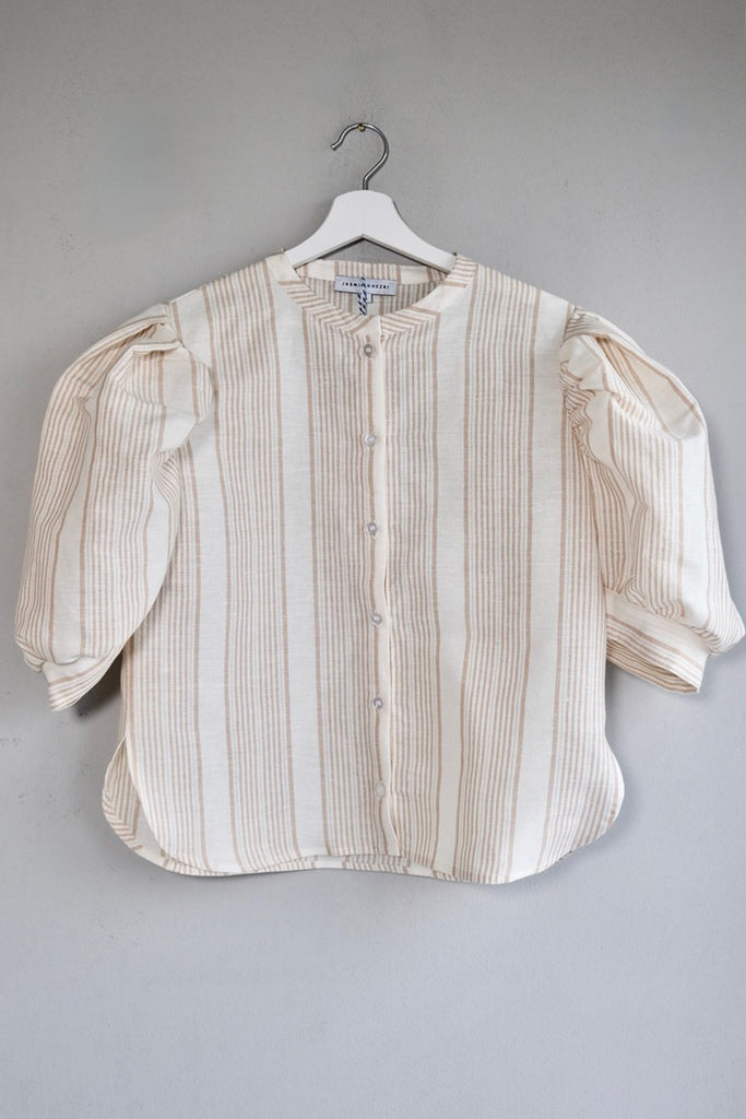 Memphis blouse. Mocca Stripe
