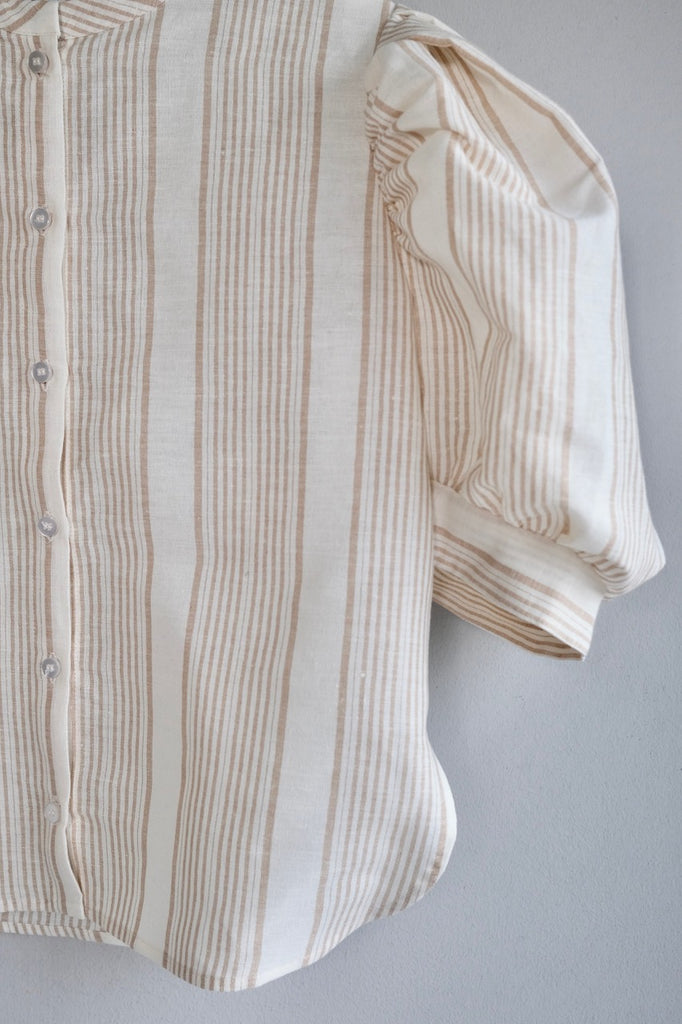 Memphis blouse. Mocca Stripe