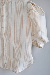 Memphis blouse. Mocca Stripe