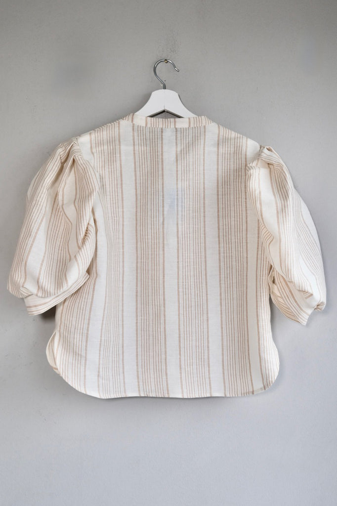 Memphis blouse. Mocca Stripe