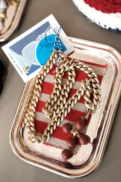 80s necklace with Golden Cross (Christian Lacroix)