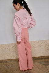 Lido Pants. Coral Striped