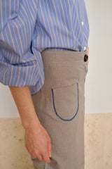 Lido Pants. Ruffled. Checkered