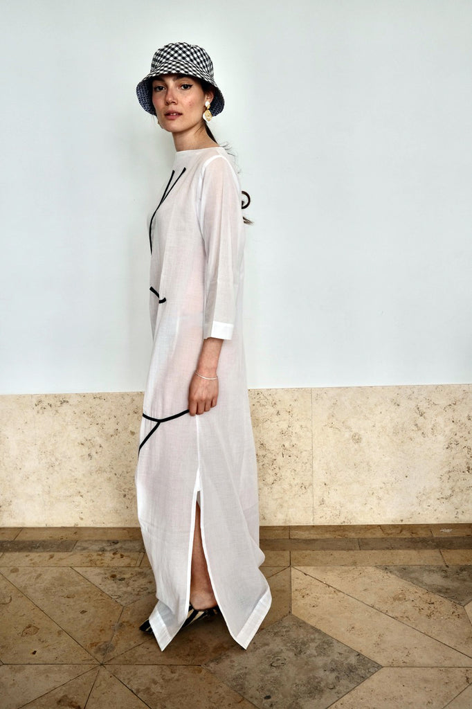Boatline dress IRMA. White