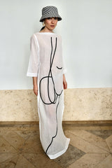 Boatline dress IRMA. White