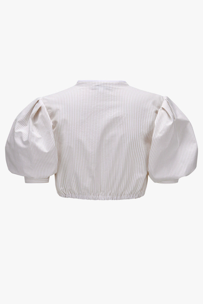 IRMA Dirndl Blouse Memphis. Nougat stripes