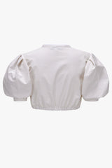 IRMA Dirndl Blouse Memphis. Nougat stripes