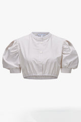 IRMA Dirndl Blouse Memphis. Nougat stripes