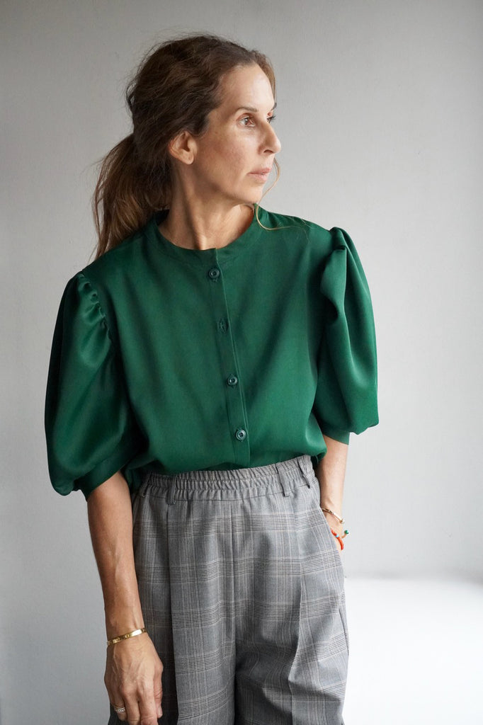 Green Georgette Blouse