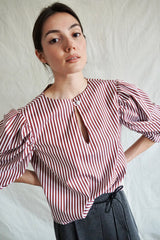 Gazelle Blouse. Burgundy