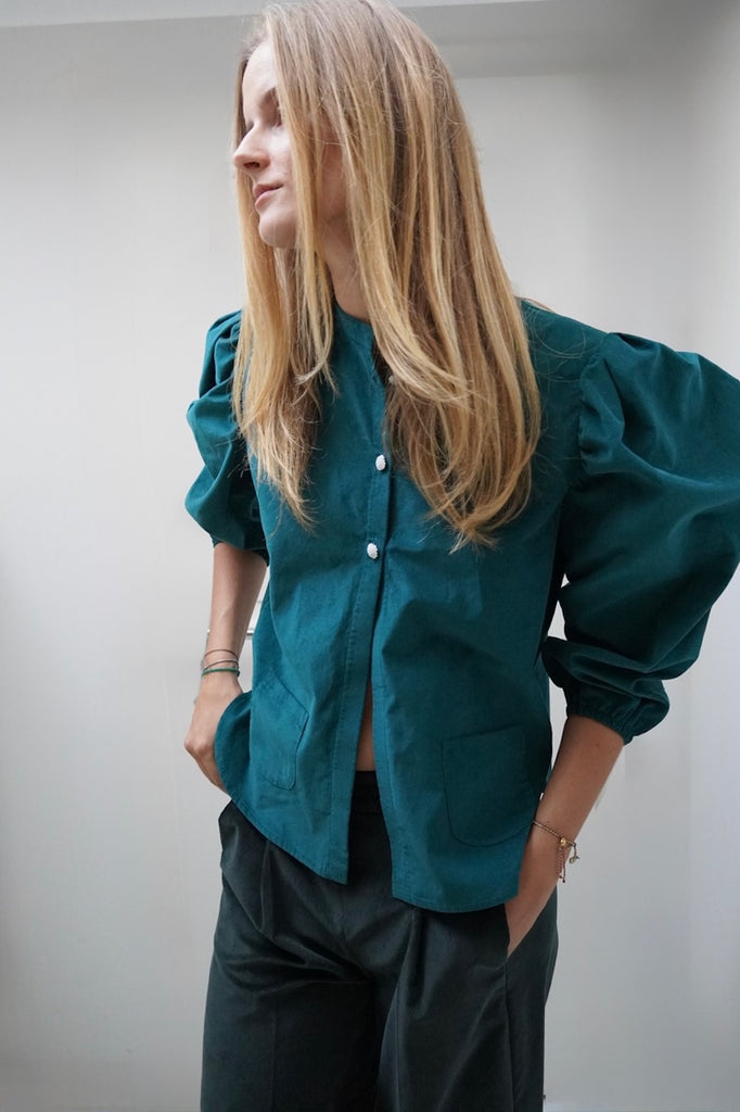 Gazelle Overshirt. Emerald Corduroy