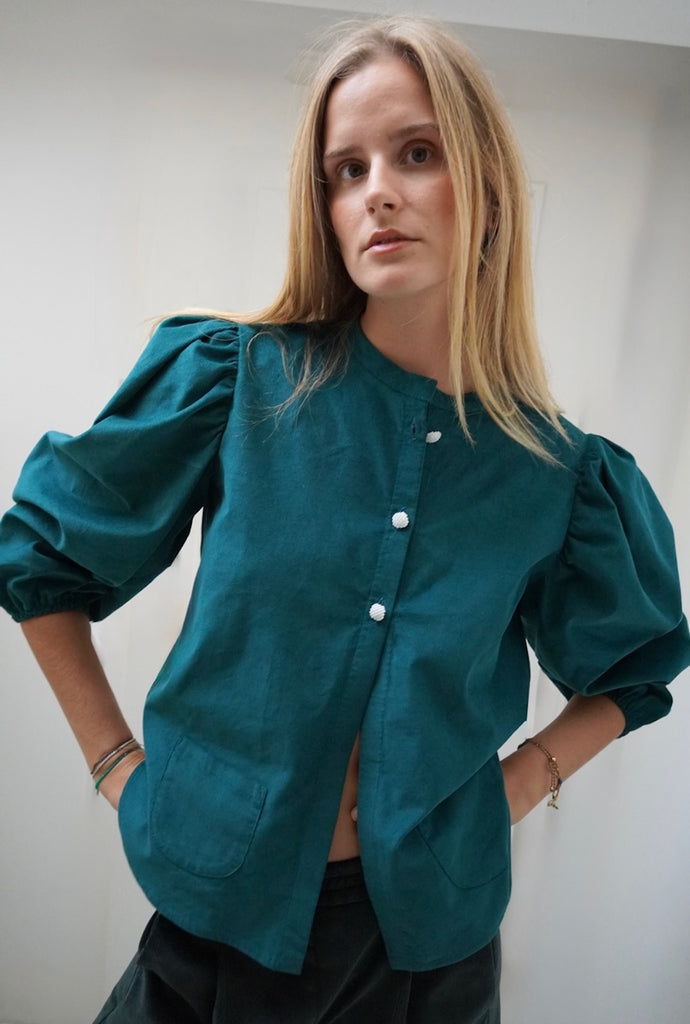 Gazelle Overshirt. Emerald Corduroy