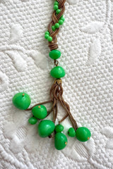 Green 70s necklace with pendant