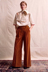 Palazzo Pants. Cognac Corduroy