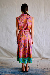 Vintage Paisley Dress, circa 1970