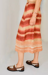 Prada Coral Batik Skirt. 2004 Collection