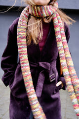 Multicoloured double yarn scarf