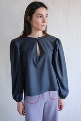 Colonelle Tunic. Flanell Grey