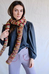 Multicoloured double yarn scarf