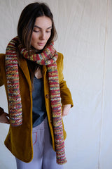 Multicoloured double yarn scarf