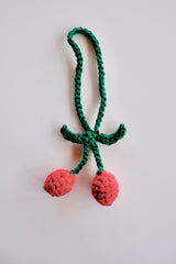 Hand crocheted charm. Cherry