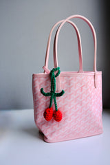 Hand crocheted charm. Cherry