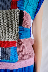 Knitwear No.98. Short sleeve Domino sweater