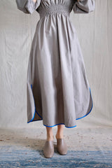 Taroudant dress. checkered. Mocca