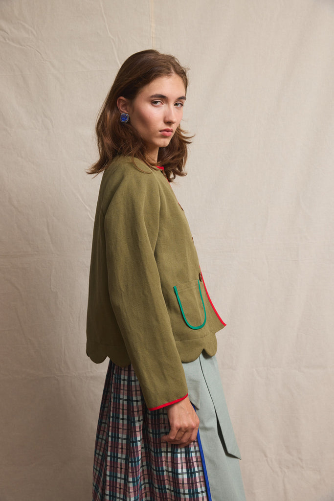 Trachtenjacke Wally. Woven Linen