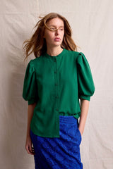 Green Georgette Blouse