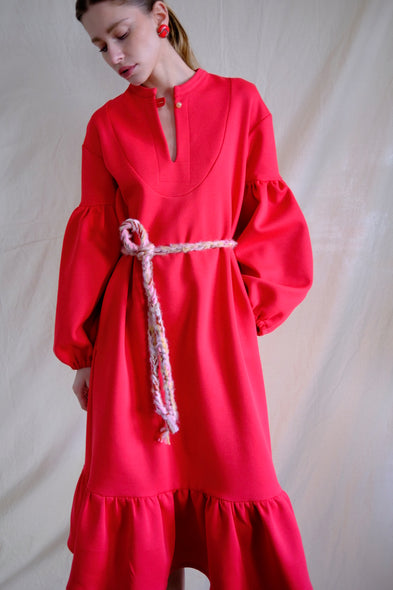 Julien dress. Winter Dress. Red