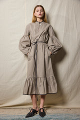 Julian Dress. Gold Stripes