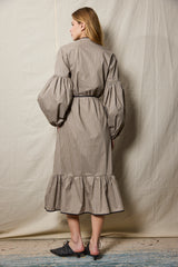 Julian Dress. Gold Stripes