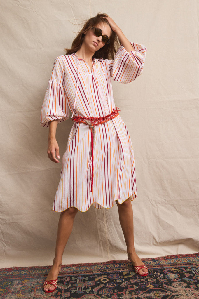 Julien Dress. Sun Faded Stripes