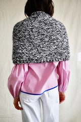 Knitwear No. 135. Demi Poncho Salt & Pepper